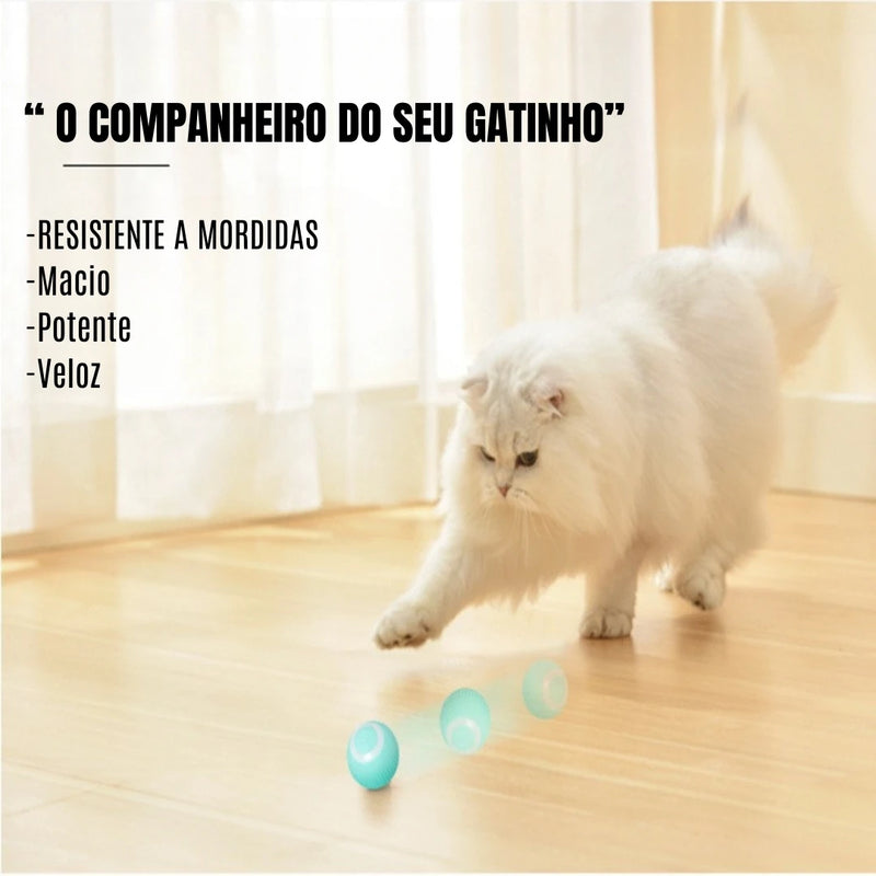 Bola mágica rolante automática para gato recarregável USB