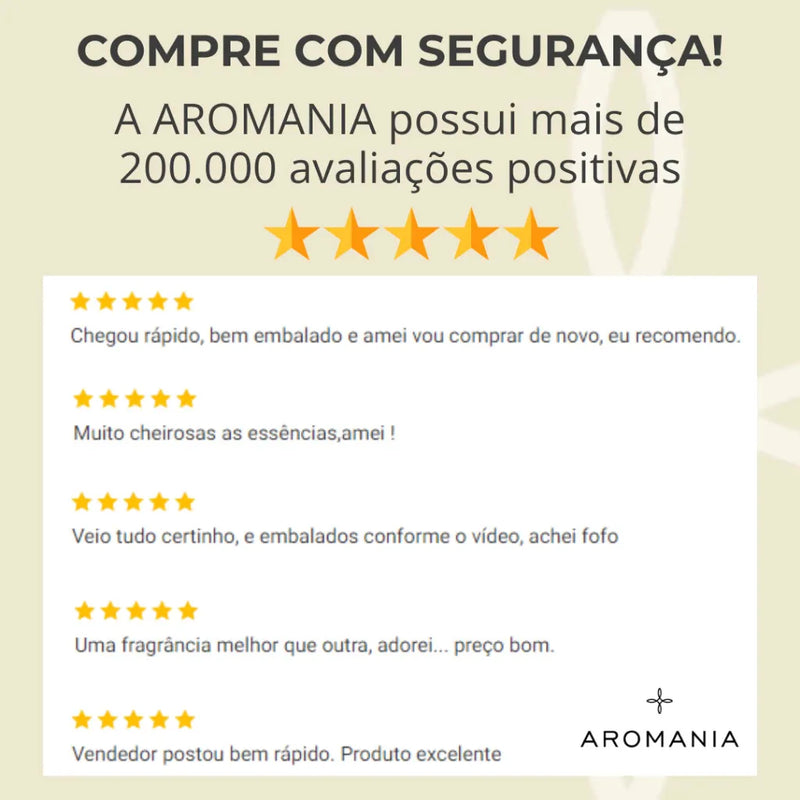 Kit 5 Essências Para Difusor Aromatizador e Umidificador de Ambiente Hidrossolúvel 15ml