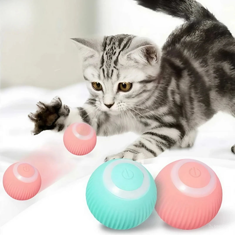 Bola mágica rolante automática para gato recarregável USB