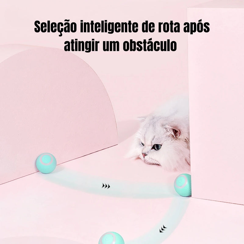 Bola mágica rolante automática para gato recarregável USB