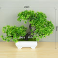 Plantas artificiais bonsai pequeno vaso de árvore