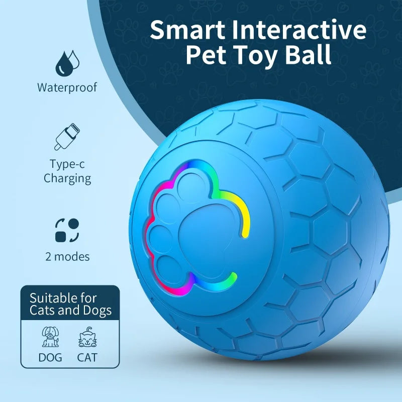 1 Pcs Dog Ball Toy Smart Interactive Recarregável Automático