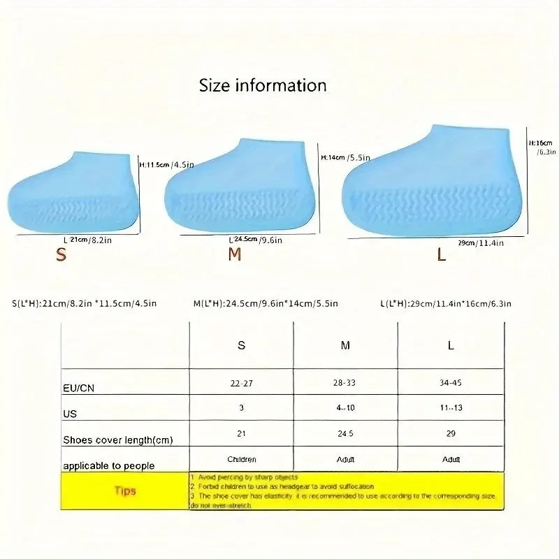 1 par de botas de chuva de borracha para uso externo