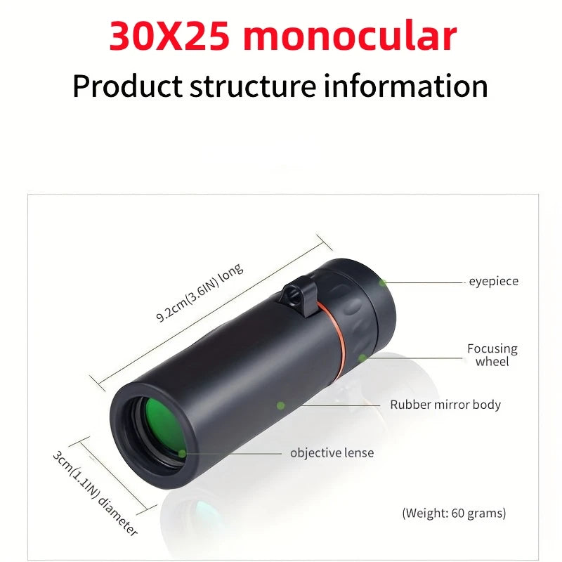 Telescópio, Binóculos e Monocular Portátil de Longo Alcance Para Camping Ao Ar Livre.