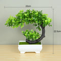 Plantas artificiais bonsai pequeno vaso de árvore