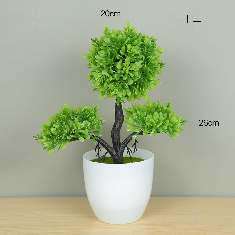 Plantas artificiais bonsai pequeno vaso de árvore